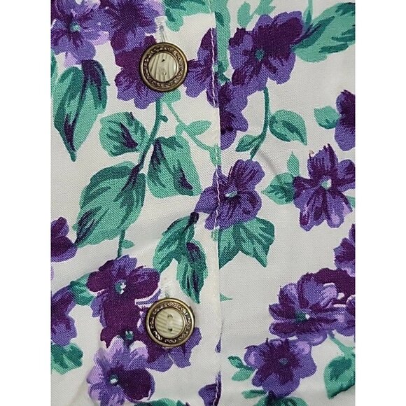 Separate Issue Buttondown Sleeveless Blouse 18W Pocket Back Yoke Shirtail Violet - Picture 4 of 9